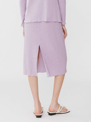 A-line Ribbed Knit Midi Skirt
