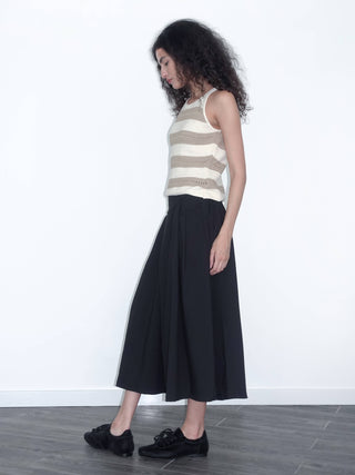 Overlapping A-line Midi Trousers