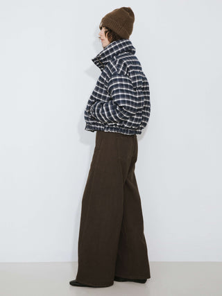 Straight Leg Wide Leg Denim Trousers