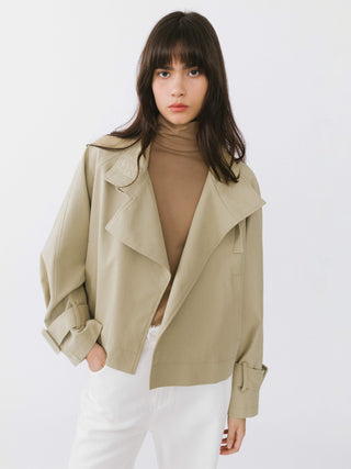 Overlay Cropped Trench Coat