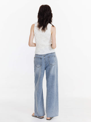 High Waist Loose Straight Leg Jeans