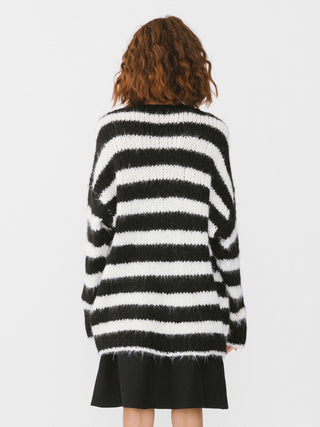 Striped Round Neck Knit Sweater