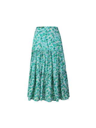 Retro Single Tiered Floral Skirt