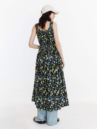 High Waist Floral Sling Dress