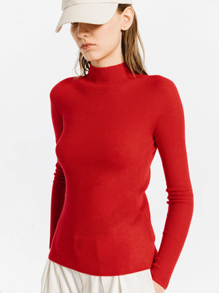 Merino Wool Turtleneck Knitwear Jumper