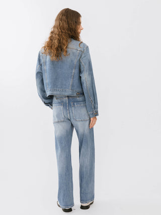 High Waisted Washed Out Boyfriend Jeans