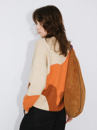 Melting Colour Block Oversized Knit Sweater