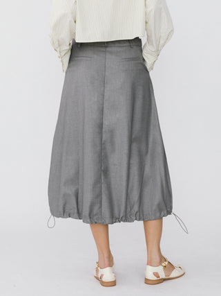 Double Waist Drawstring Skirt