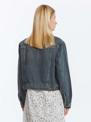 Dark Short Denim Jacket