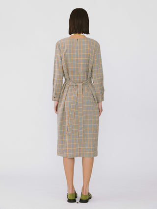 Plaid Round Neck Dress