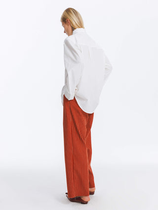 Retro Striped Straight Trousers