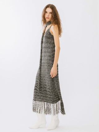Tassel Knit Sling Midi Dress