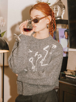 "CUBIC WINE CLUB" Sweater