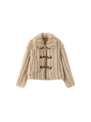 Wheat Faux Fur Short Coat