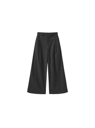 Black Slim Wide Leg Trousers