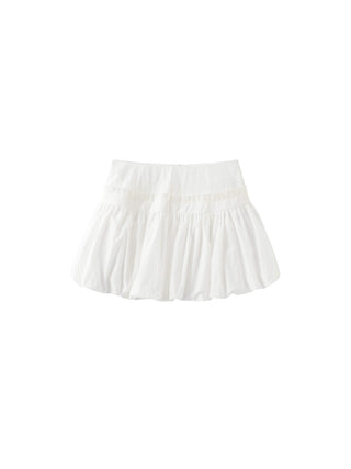 A-line Pleated Patchwork Bud Skirt