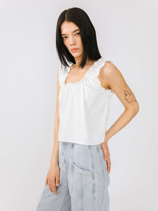 Ruched Thick Strap Tank Top