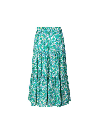Retro Single Tiered Floral Skirt