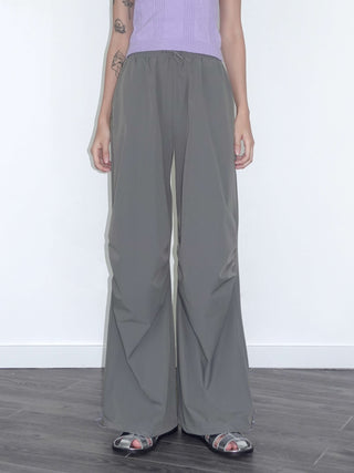 Loose Parachute Trousers with Elastic Waist