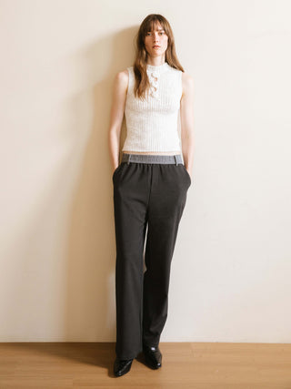 Colorblock Casual Straight Trousers