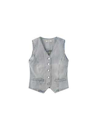 100% Cotton Denim Waistcoat