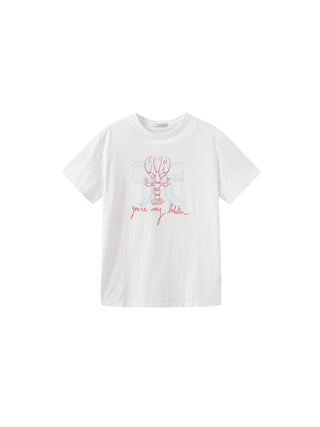 "You‘re my lobster" Printed Cotton T-shirt