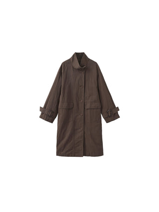 Funnel Neck Trench Coat