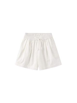 Drawstring Elastic Waist Mini Shorts