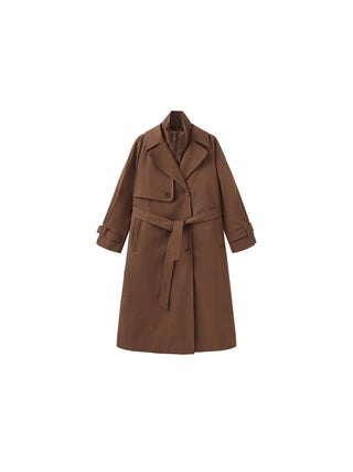 Double-Layer Long Trench Coat Style Down Coat