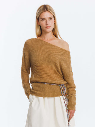 Off The Shoulder Stacked Long Sleeved Sweater