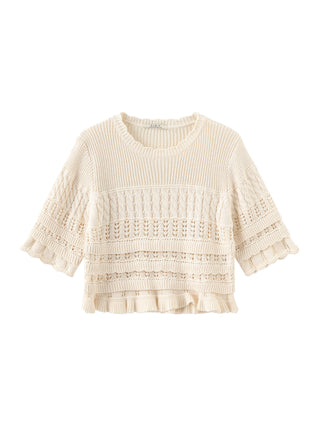 Flared Knit Crop Top