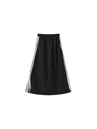 Cotton Skirt with Lace Trim