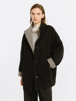 Funnel Neck Reversible Trench Coat