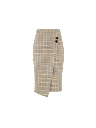 Plaid Midi Skirt