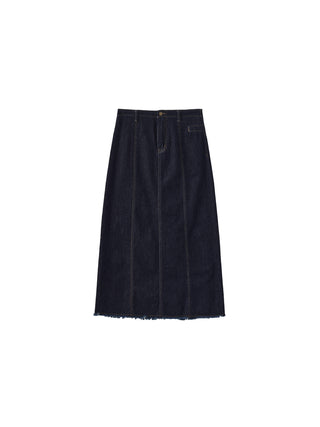 High Waist Denim Vintage A-line Skirt