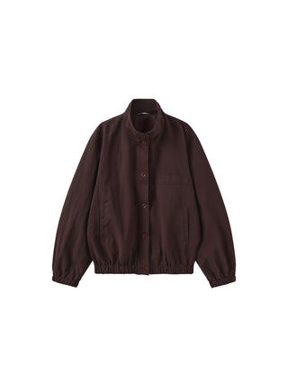 Maroon Oversized Cotton Jacket