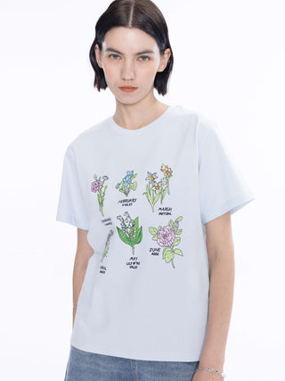 Flowers Print T-Shirt