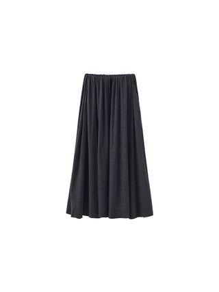 Gray Loose A-line Skirt