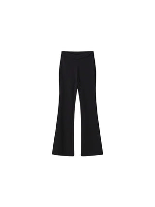 High Waisted Flared High Elastic Trousers