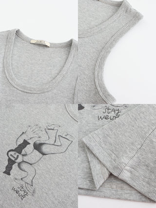 "Stay Weird" Printed Tank Top