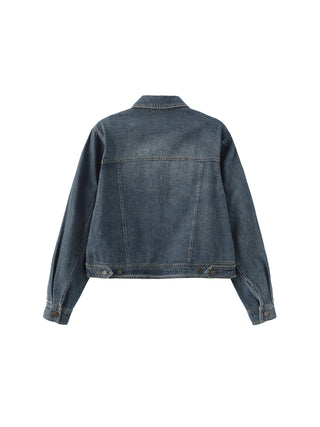 Dark Short Denim Jacket