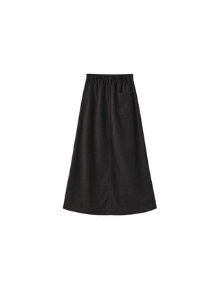 High Waist A-line Straight Long Skirt