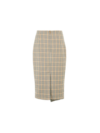 Plaid Midi Skirt