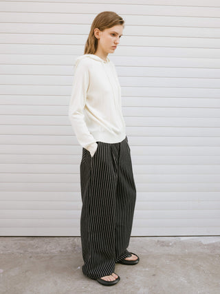 Retro Striped Straight Trousers