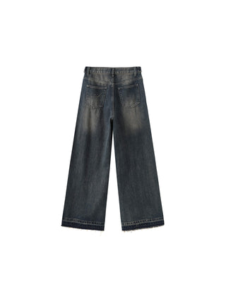 Frayed hemline Boyfriend Style Jeans