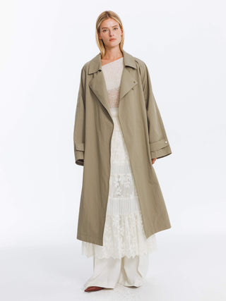 Oversized Large Lapel Long Trench Coat