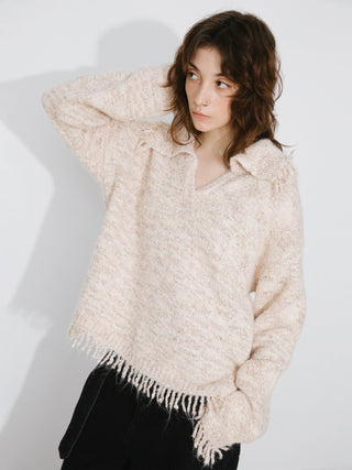 V-Neck Long Sleeve Knit Sweater