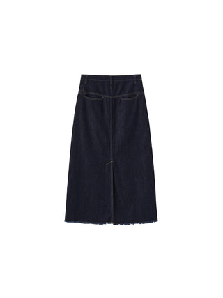 High Waist Denim Vintage A-line Skirt