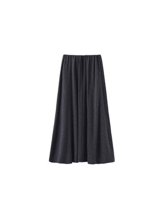 Gray Loose A-line Skirt