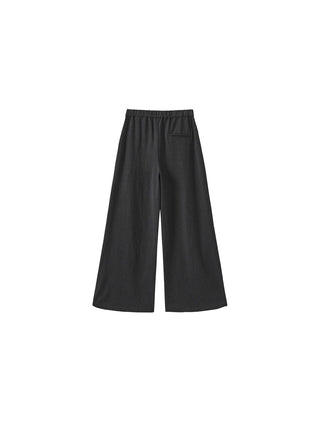 Black Slim Wide Leg Trousers